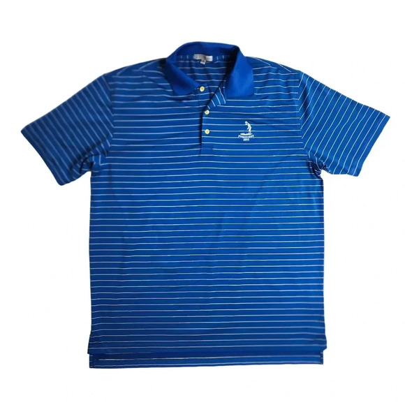 Pinehurst Designed by Peter Millar Polo Shirt Size XL Blue Men's - Picture 1 of 8